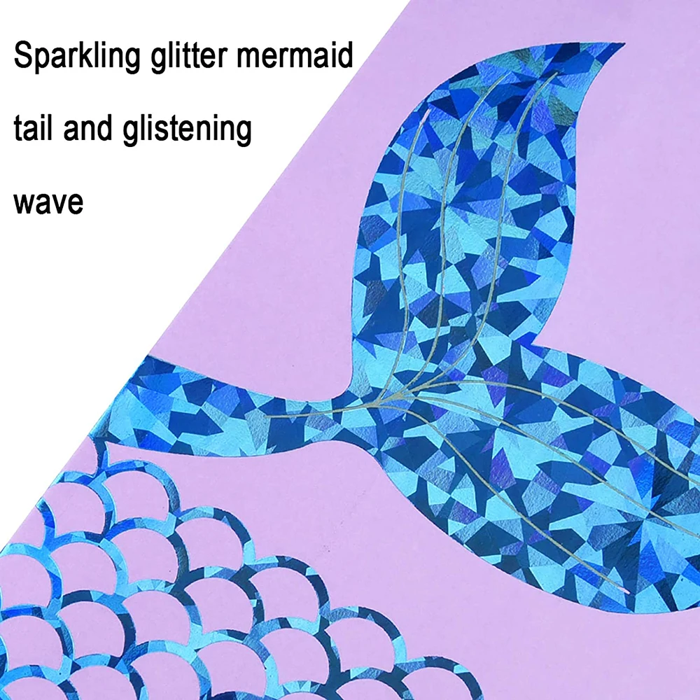 6 шт. бумажные подарочные пакеты в виде хвоста Русалочки | Дом и сад