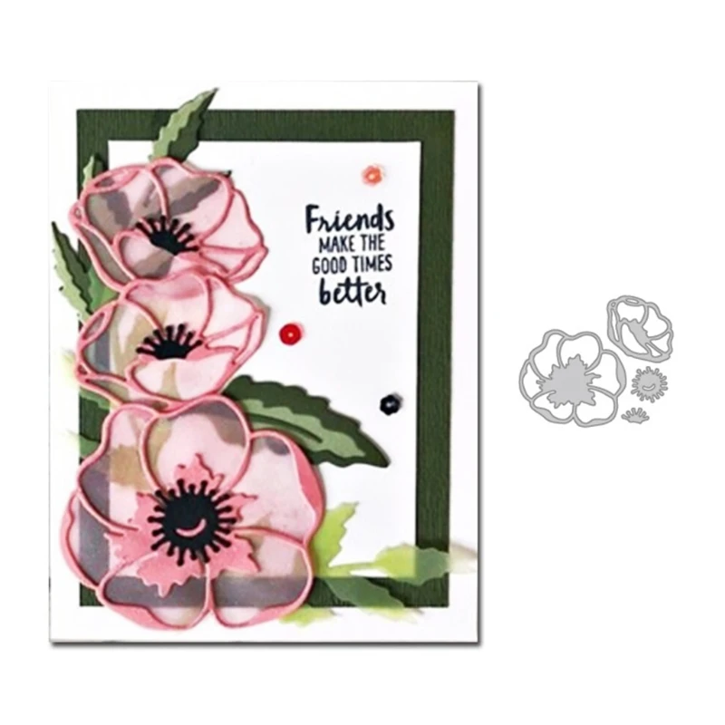 

3D Flower Metal Cutting Dies Stencil Scrapbooking DIY Album Stamp Paper Emboss D7WE