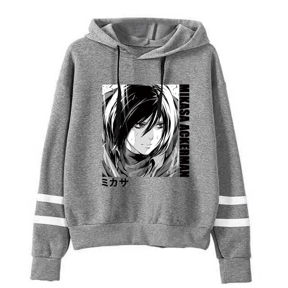 Mikasa Ackerman Attack on Titan Hoodies Sweetshirt Loose Harajuku Hoody Casual Hoodie Women