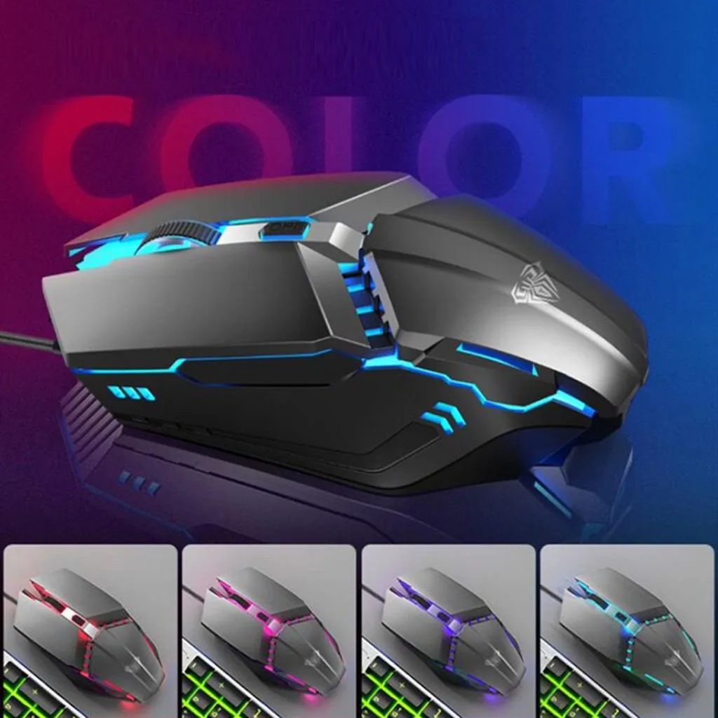 E-Sports Game Colorful Luminous Wired USB Mouse Office Business Home Highly Sensitive Gaming IC Micromanipulation | Компьютеры и офис