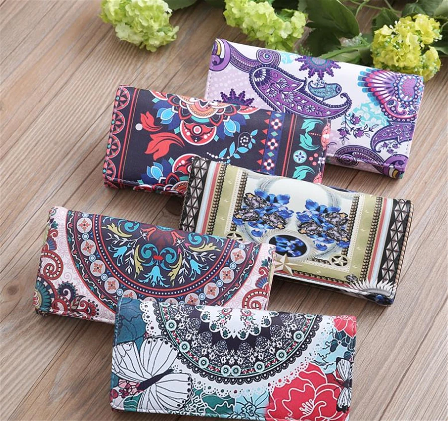 2019 модные женские туфли кожаные Длинный кошелек держатель для карт чехол