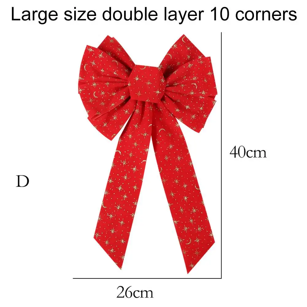 Большой красный фланелевый Рождественский бант красное украшение для