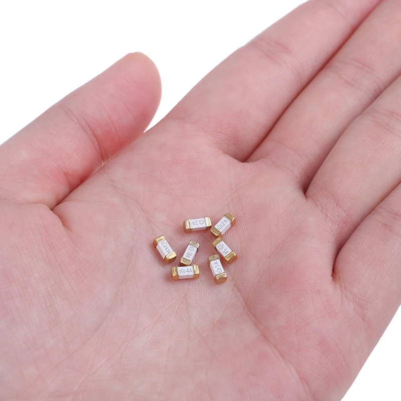 

10pcs Gold Foot 1808 125V SMD Fast Blow Fuse 0.5A 0.75A 1A 2A 3A 4A 5A 6.3A 8A 10A 0451 Ultra-rapid Fuses Drop Ship