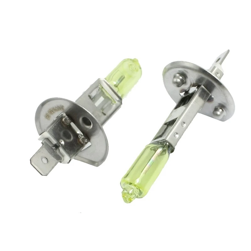 

2 Pcs DC 12V 100W H1 3000K Super Yellow LED Car Fog Light Bulb Lamp