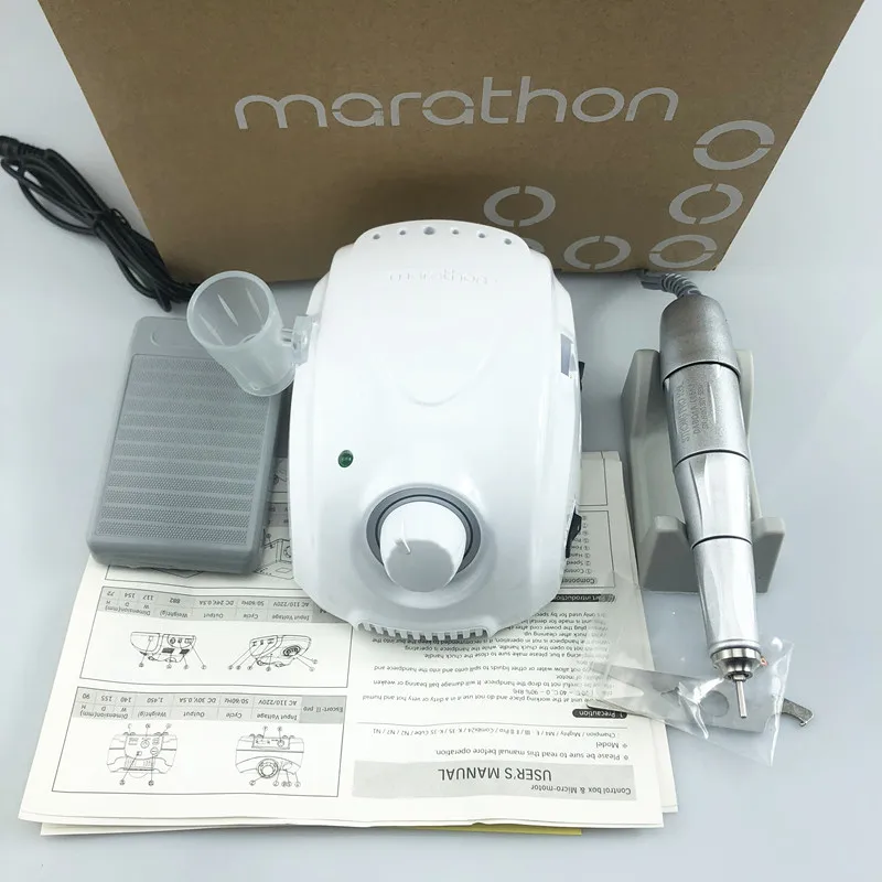 Сильный чемпиона марафона-3 сильный 210 PRO 105L ручка 45000 об/мин Электрический Фрезер для ногтей, сверлильный Форте 210 ногтей, для маникюра, Новинка