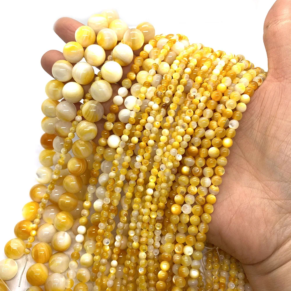 Натуральные морские ракушки золотые бусины перламутровые свободные модные