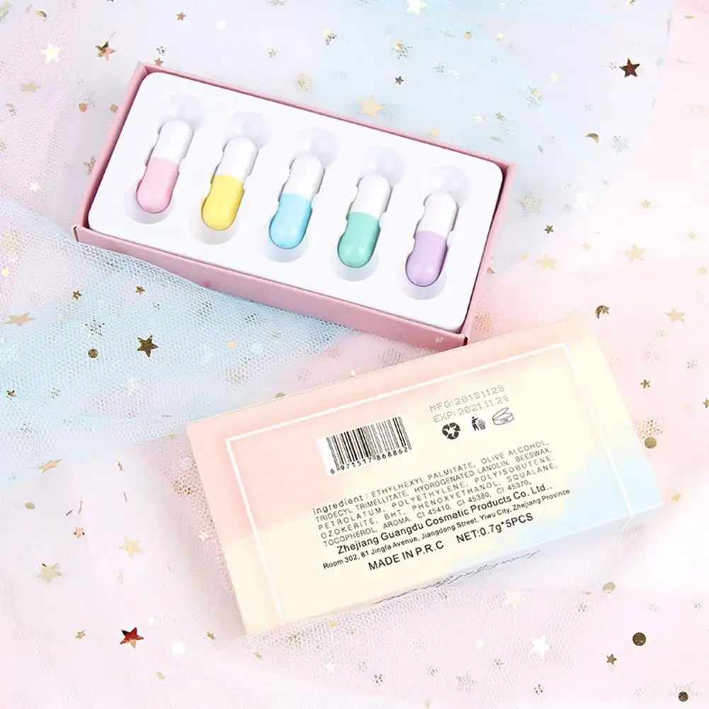 DSstyles Капсульная мини помада набор подарок 5 шт. стойкие увлажняющие губные помады