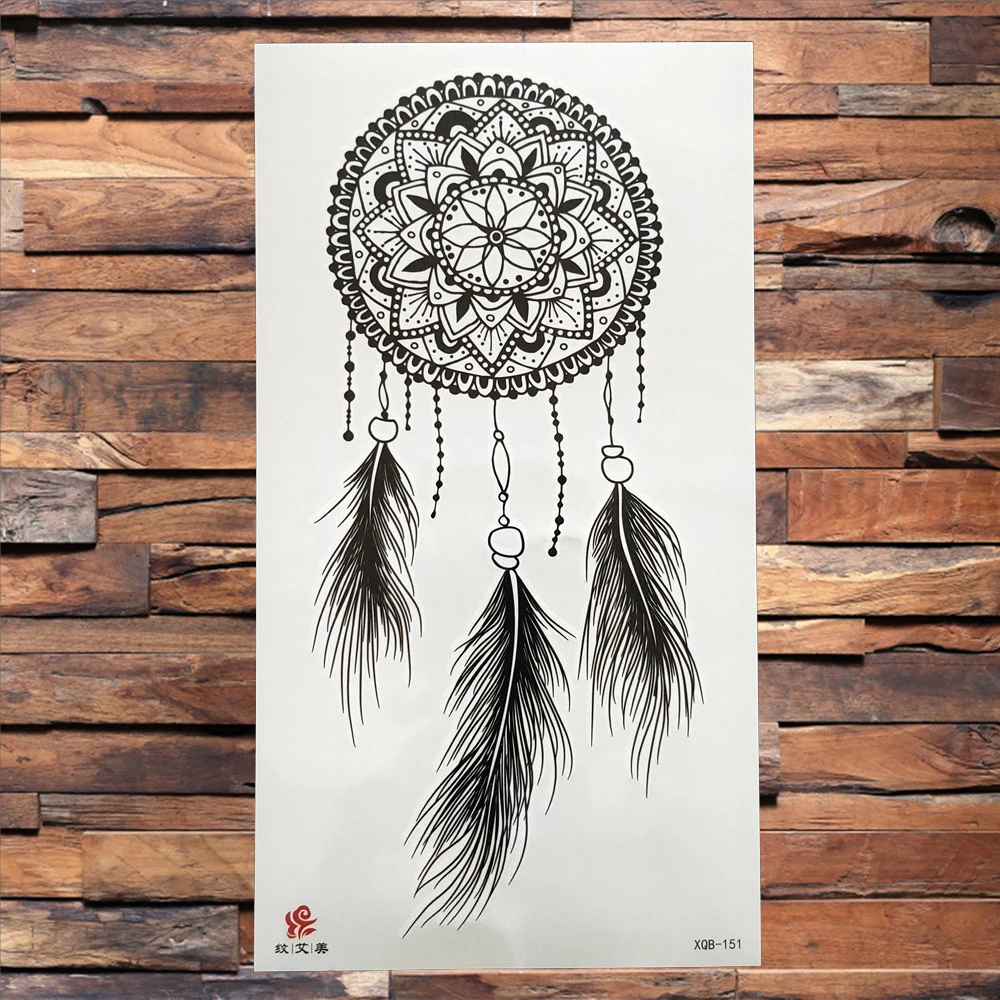 Черная хна Менди искусственные Временные татуировки для женщин и мужчин