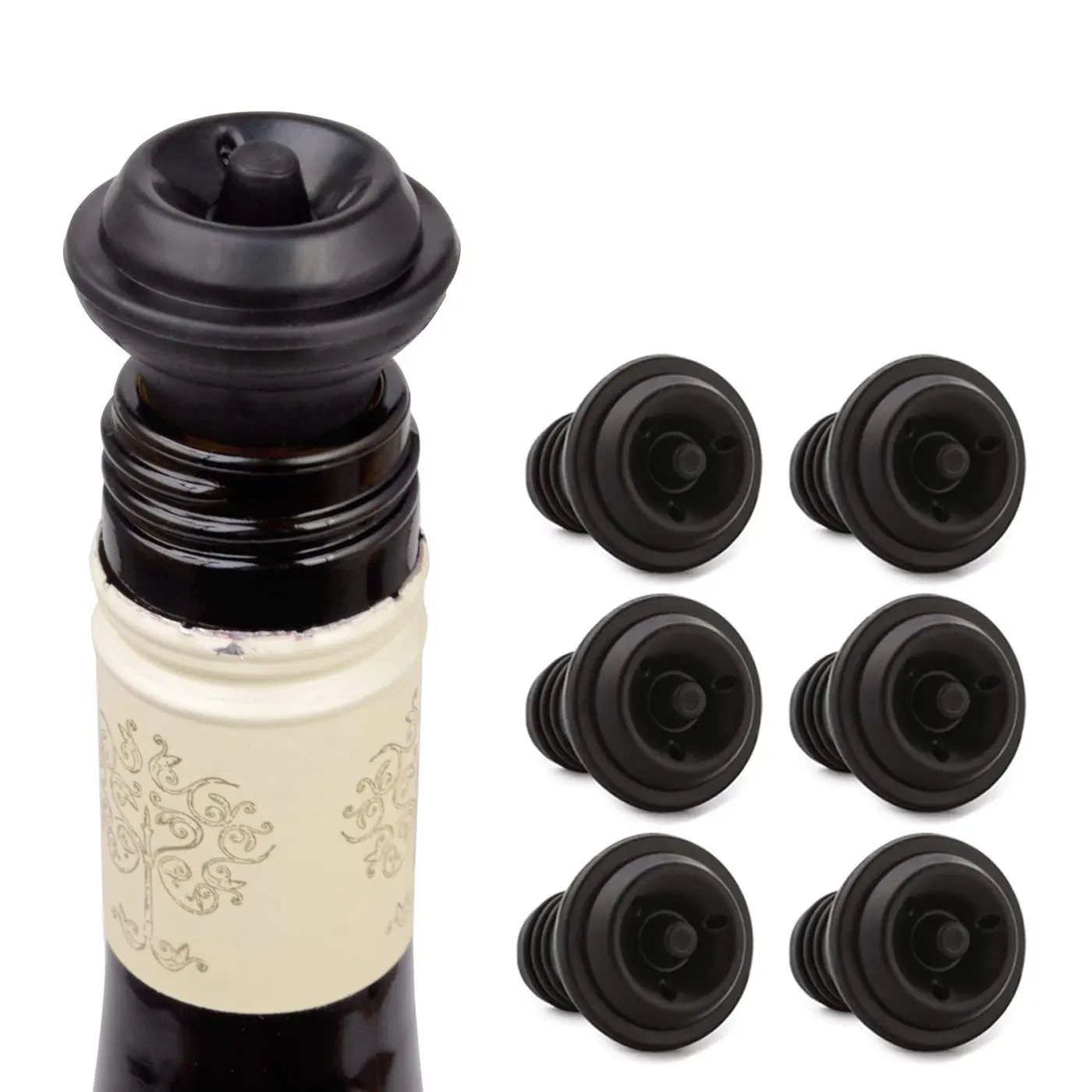14 wine stopper vacuum pumps for storing preservatives in - bottle stoppers retain the taste of best air va | Дом и сад