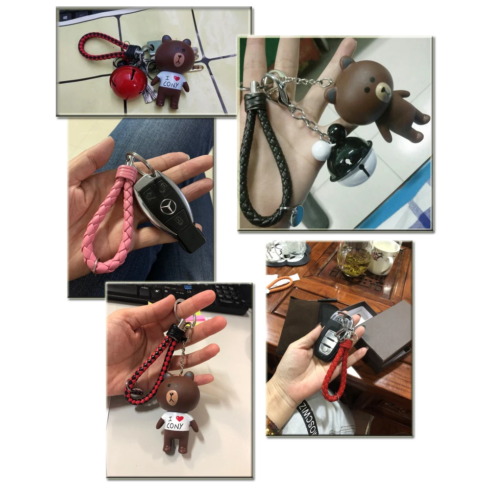 30 Цвета плетеный кожаный брелок для ключей из горного хрусталя цепочка DIY