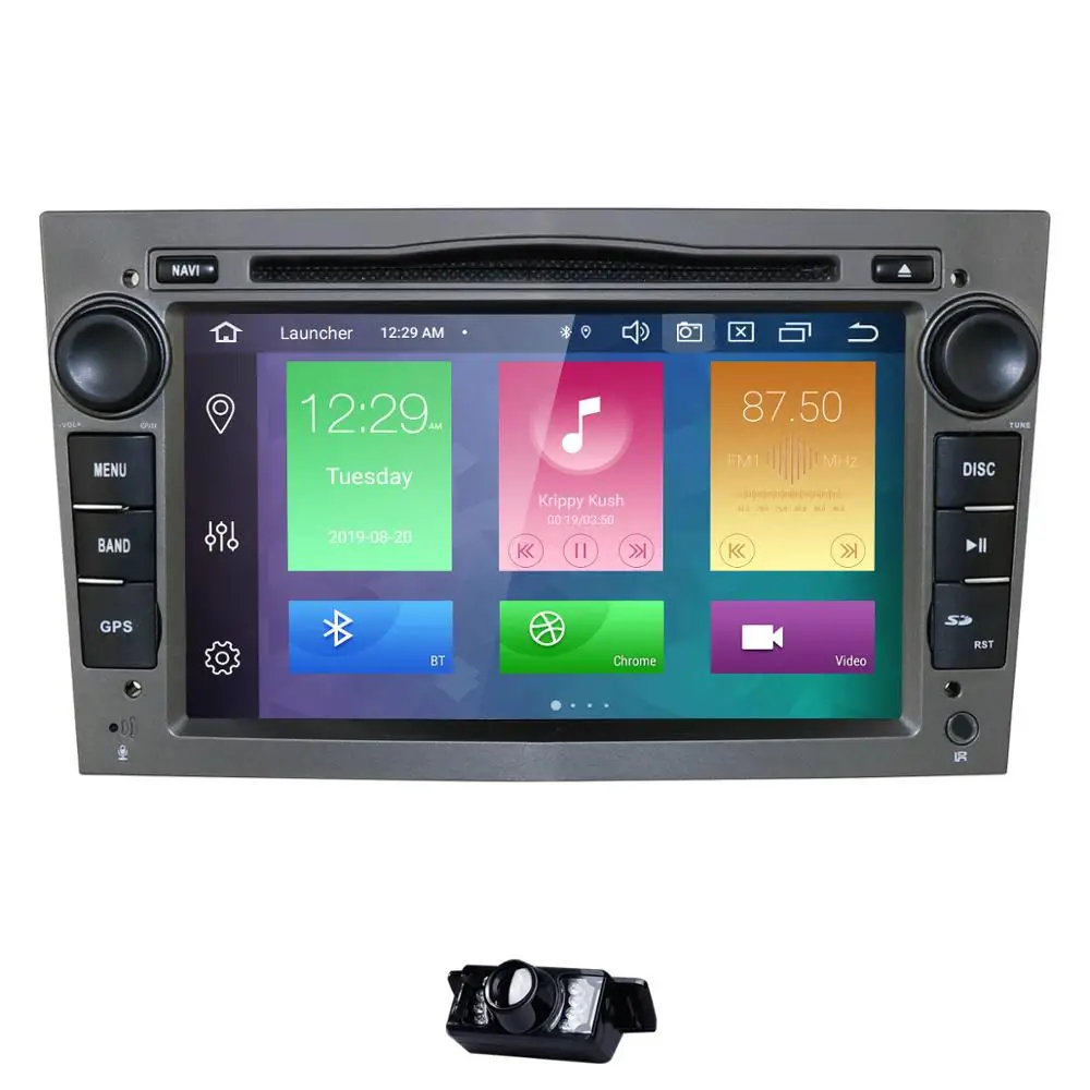 grey Android 9,0 4G+ 64G 8core ips экран DSP 2 DIN Автомобильный gps для OPEL Vauxhall Astra H G J Vectra Antara Zafira Corsa dvd-плеер CAM BT - Цвет: grey