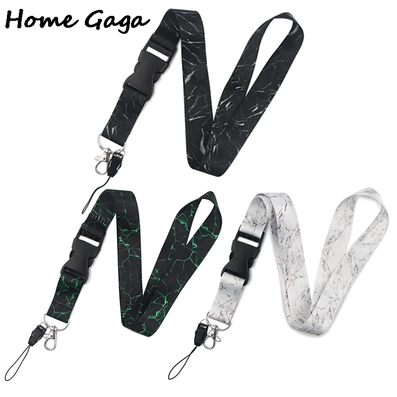 

Homegaga Marbling Printing Lanyards For keys Keychain Camera ID Badge Cool Phone Holder Neck Straps Hang Rope Lanyard D2865