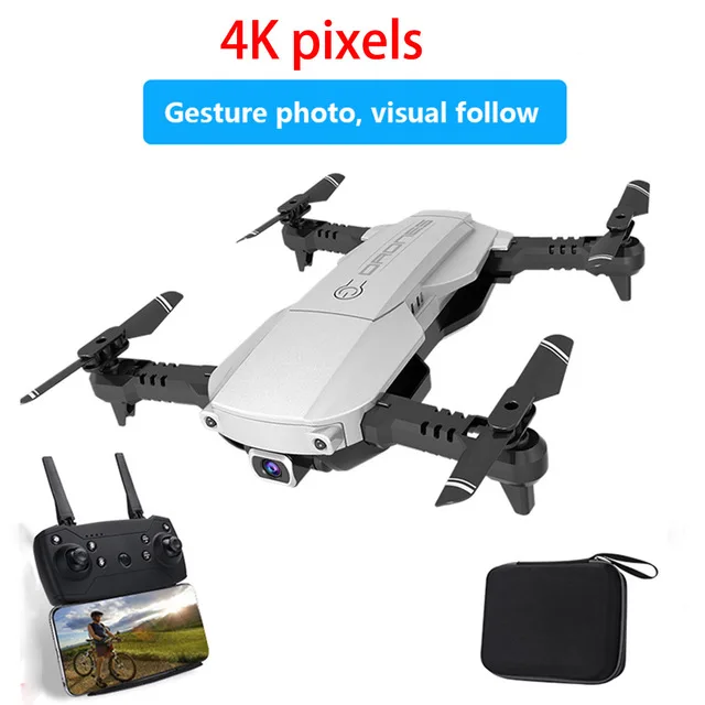 4K WHITE Мини WiFi FPV RC Дрон 4K камера оптический поток 1080P HD Двойная камера воздушная видео RC Квадрокоптер самолет вертолет игрушки Детский подарок - Цвет: 4K WHITE