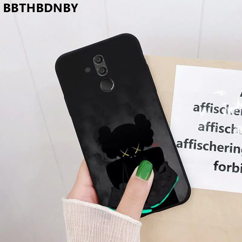 Рождественский черный мягкий чехол для телефона с изображением собаки хаски huawei