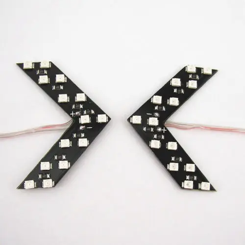 

high quality 2pcs LED turn indicator 14SMD LED arrow light Mirror turn signal yellow