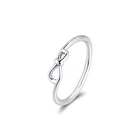 Кольца с узлом бесконечности, 100% Аутентичные искусственные кольца-серебряные ювелирные изделия, бесплатная доставка