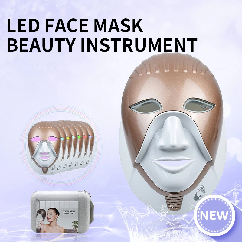 LED face mask beauty instrument MY210 wireless charging facial beauty Photon LED seven color light beauty mask