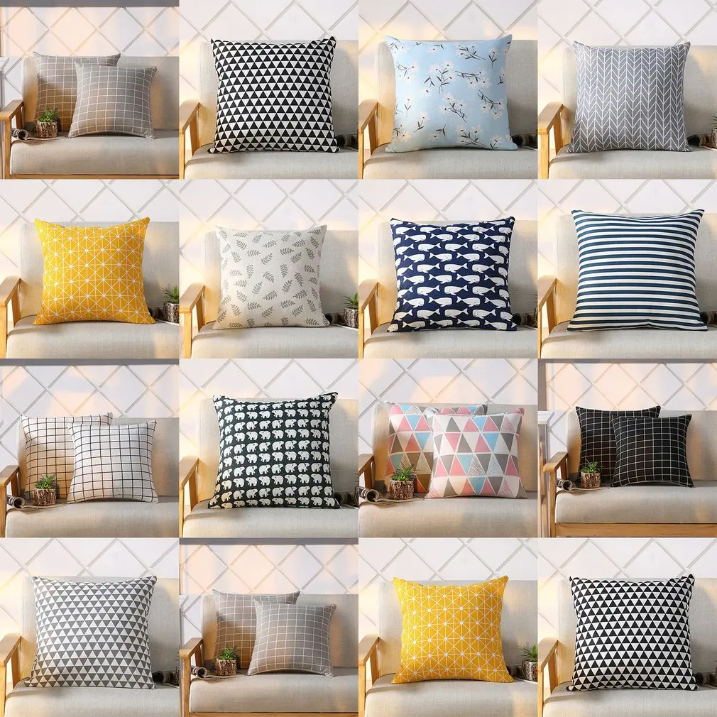 Полипропиленовая хлопковая подушка с милым рисунком наполненная плюшевой