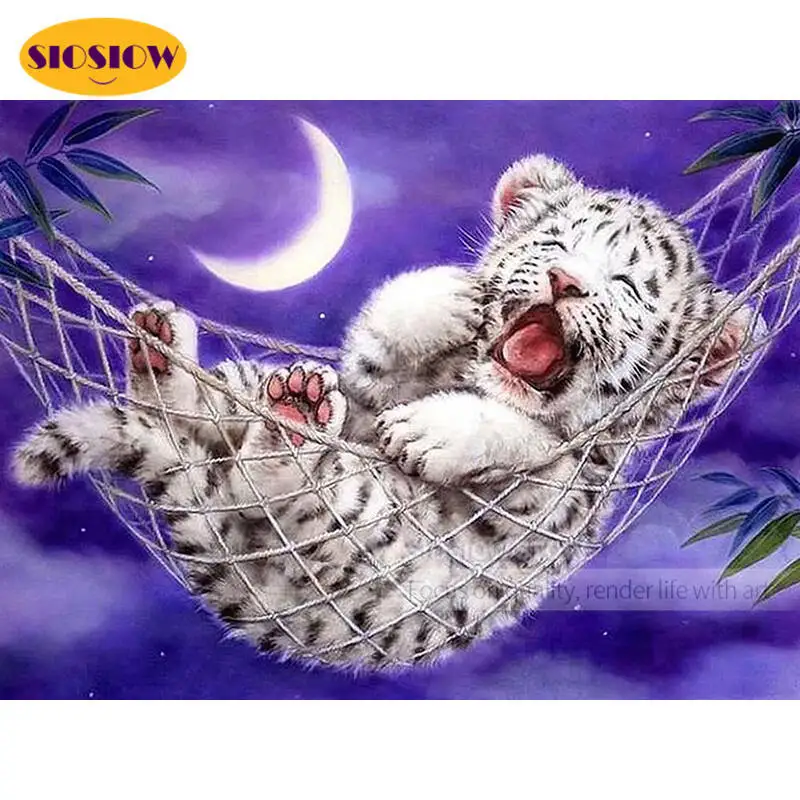 

Алмазная 5d Вышивка «сделай сам» с изображением мультяшного тигра стразы, полноэкранная алмазная живопись, животные, декор для детей, детско...