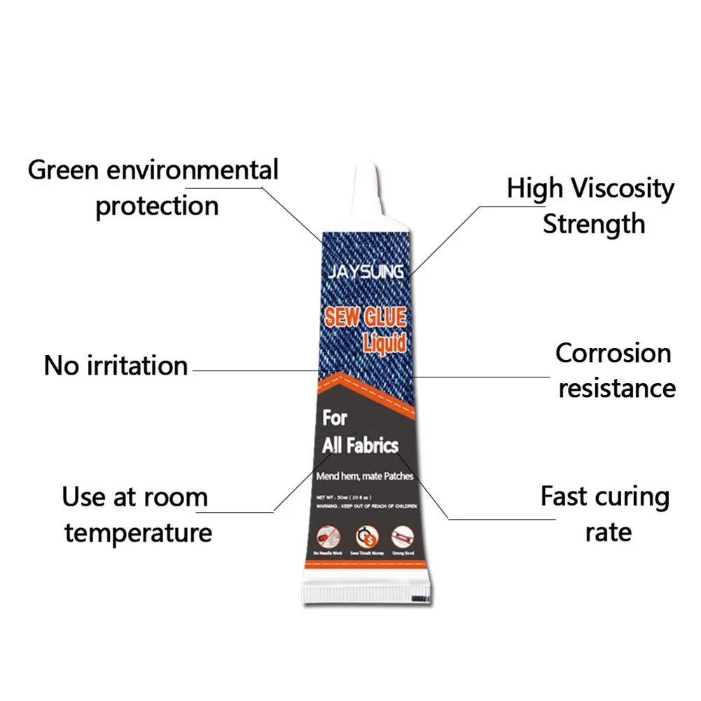 Sew Adhesive Home Strong Tool Badges Decoration Stitch Patches Fabric Glue DIY Fast Dry Repair Quick Bonding |