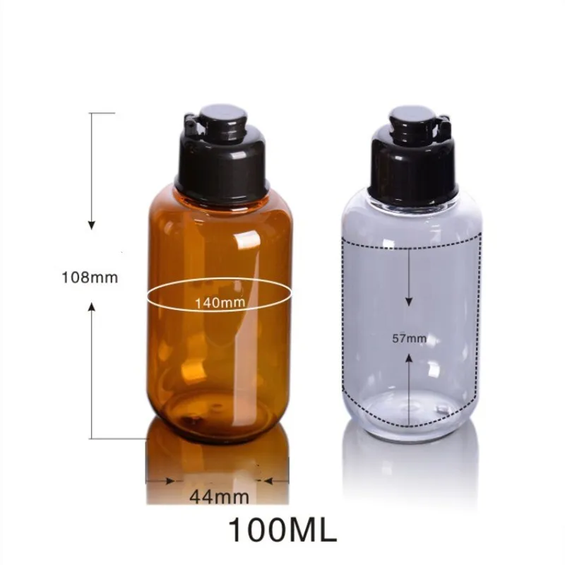 1pc 100/200/300ml Empty Cosmetics Container Acrylic Refillable Bottles Flip Cap Bottle for Skin Care Cream Shampoo Lotion Makeup | Красота и