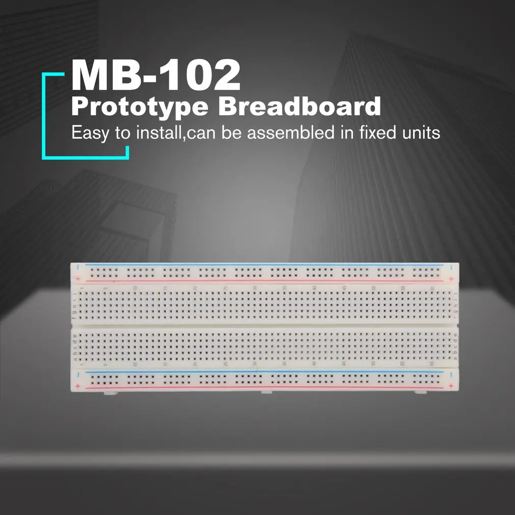 MB-102 макетная плата прототипа для DIY комплекта печатной платы 16 5X5 5 см 830 отверстий