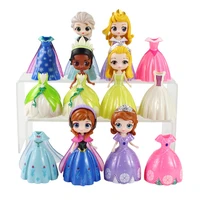 q posket magic clip dress princess snow white belle dress changeable action figure pvc model toys dolls gift for kids