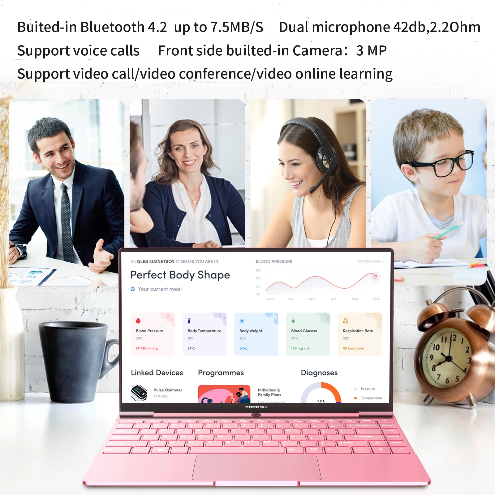 Ноутбук Intel N5095 DDR4 12 Гб ОЗУ ТБ SSD 14 дюймов новый ЦП Windows 10 Pro четырехъядерный