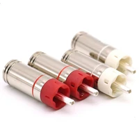 hifi diy gold plated tellurium copper silver plated connector speaker rca plug 9mm star wire 2 pairs 4 high quality