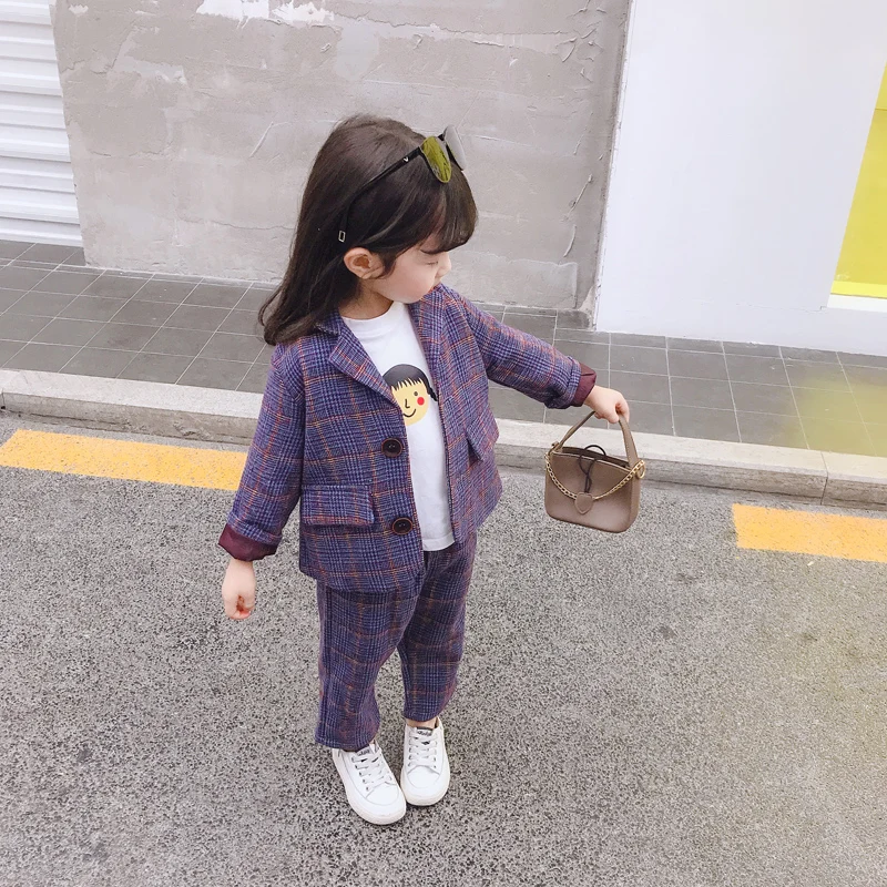 Ins/Лидер продаж комплекты одежды для маленьких девочек От 0 до 5 лет рост 70-120 см