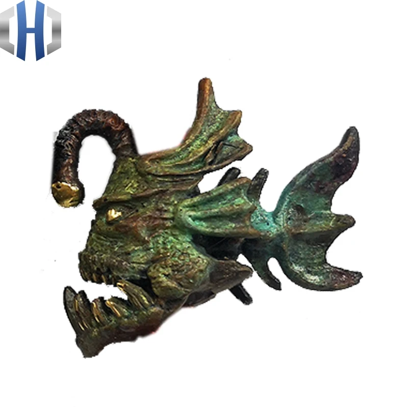 Нож фонарь рыба винтажная Медь ручная гравировка личность креативный зонтик