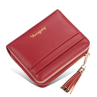 2022 new women wallets short womens wallet small zipper coin purse card holder luxury brand pu leather female wallet red black