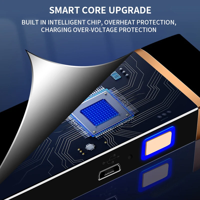 Двухдуговая электрическая зажигалка USB аккумуляторная ветрозащитная