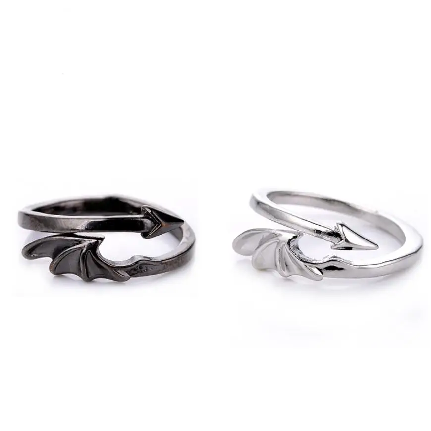 

Domineering Pterodactyl Ring Fashion Angels and Demons Ring for Men Women Party Jewelry Men's Gothic Stainless Steel Wings Ring