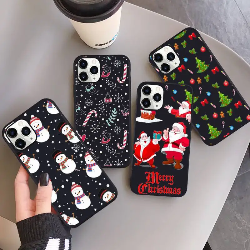 

Christmas new Year happy Cartoon Phone Case for iPhone 13 12 11 mini pro XS MAX 8 7 6 6S Plus X SE 2020 XR