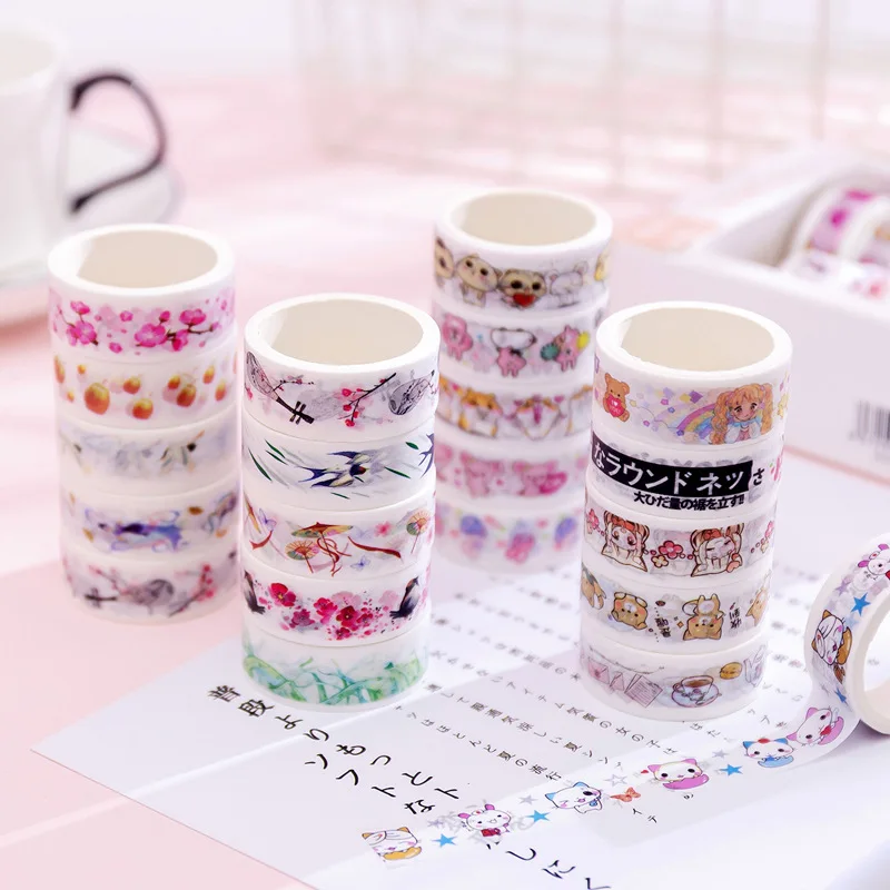 10 шт./компл. лента washi Kawaii Малярный Скотч Творческий washitape собака канцелярских принадлежностей в винтажном стиле клейкая лента фарфор наклейки из бумаги васи