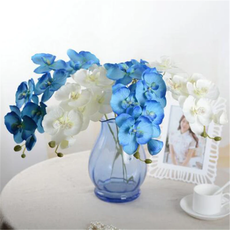 3 шт реалистичные искусственные орхидеи цветы фаленопсиса шелковые бабочки DIY