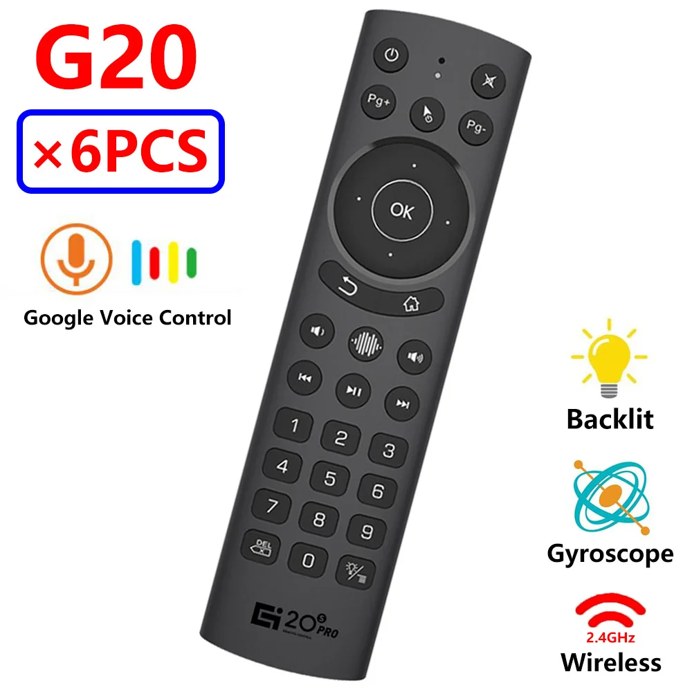[6 шт.] Android TV Box G20 G20S PRO G20BT Голосовая воздушная мышь Поддержка Googel голосовой поиск и