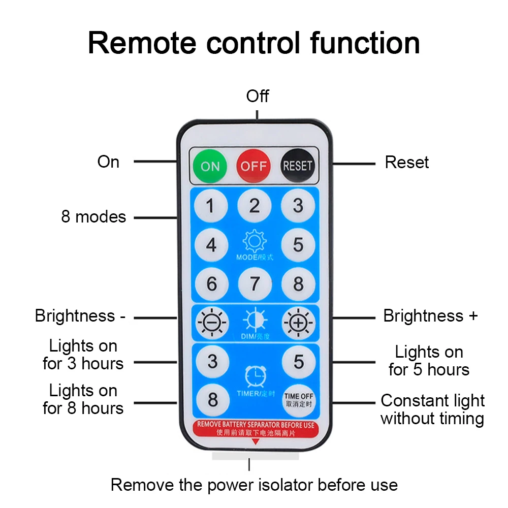 

10/50m Solar String Light Set Remote Control Waterproof Decor Solar Power String Fairy Lamp Led Solar Light For Garden Decor