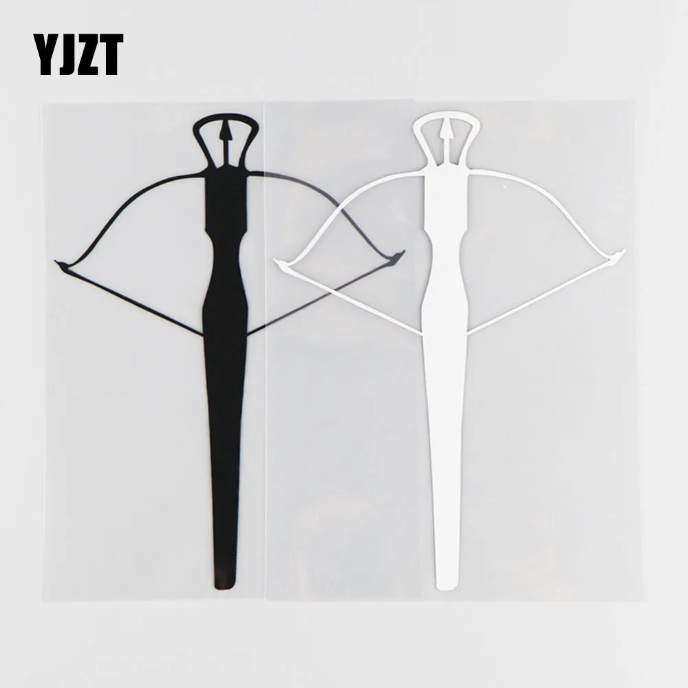 

YJZT 12.7CM*17.1CM Weapon Crossbow Pattern Personalized Vinyl Decal Decoration Car Sticker 1A-0226