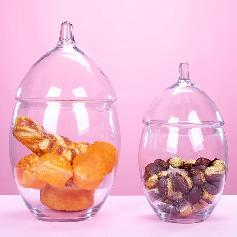 Высокое качество без свинца стеклянная банка для конфет Пыленепроницаемая