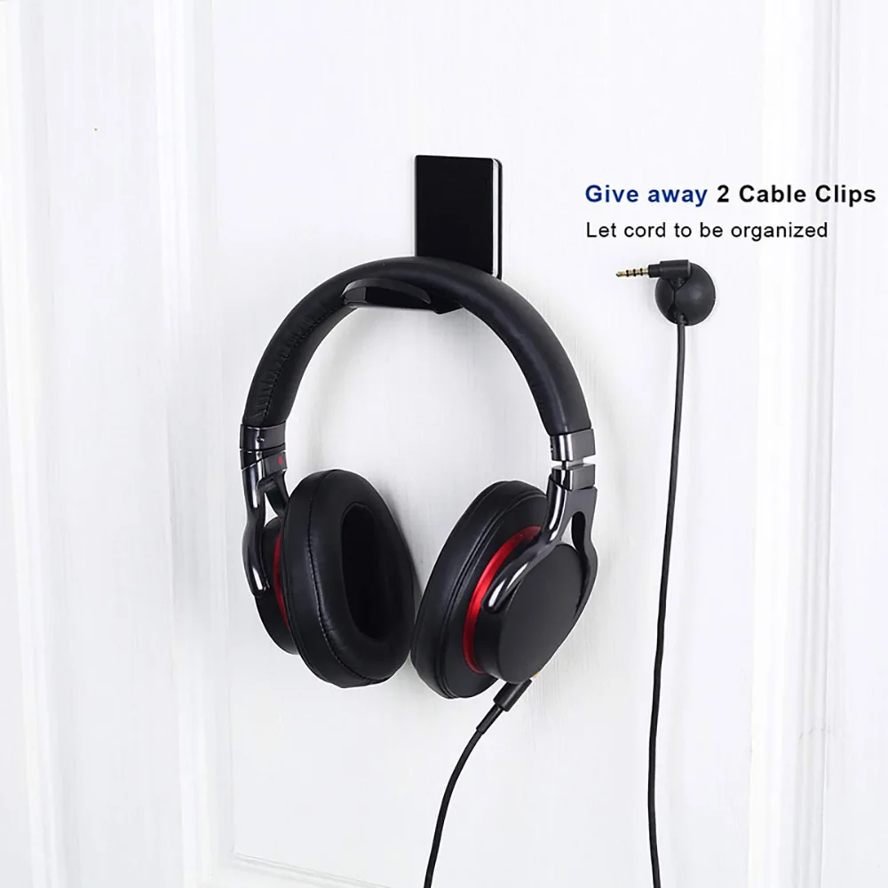 Modern Sticker Acrylic Headphone Bracket Wall Mounted Headset Holder Hanger Under Desk Hook Earphone Sticky Display Stand | Электроника