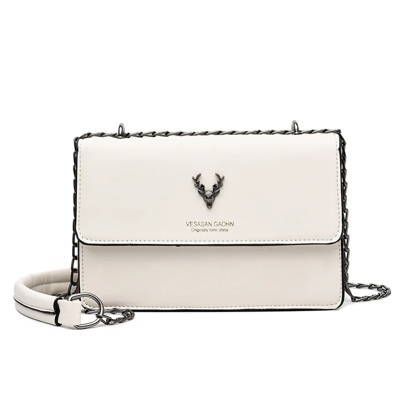 Сумка на плечо женская с цепочкой кожаный миниатюрный саквояж кросс-боди