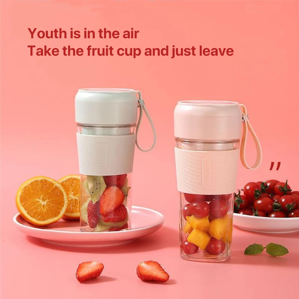 

Portable juicer household small juicer cup mini electric juicer freshly squeezed vegetable juice cup coffee mixing cup 4 blades