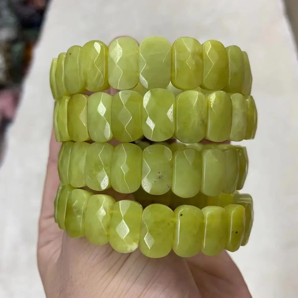 

yellow lemon jades stone beads bracelet natural gem stone jewelry bangle for woman for gift wholesale !