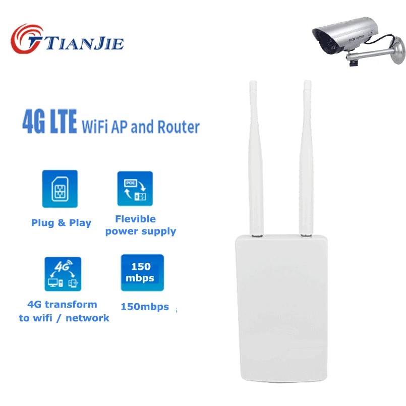 TIANJIE 4G LTE FDD/TDD wifi AP наружный беспроводной роутер Модем LAN/wan порты IP66