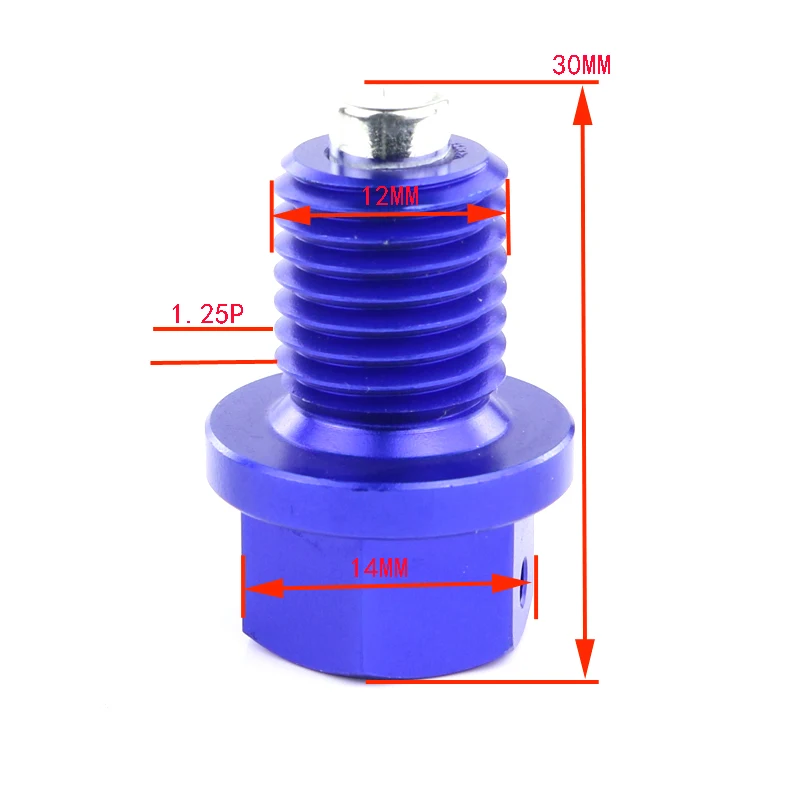 CNC мотоциклетная Магнитная заглушка слива масла болт M12x1.25 подходит для Yamaha YZ125