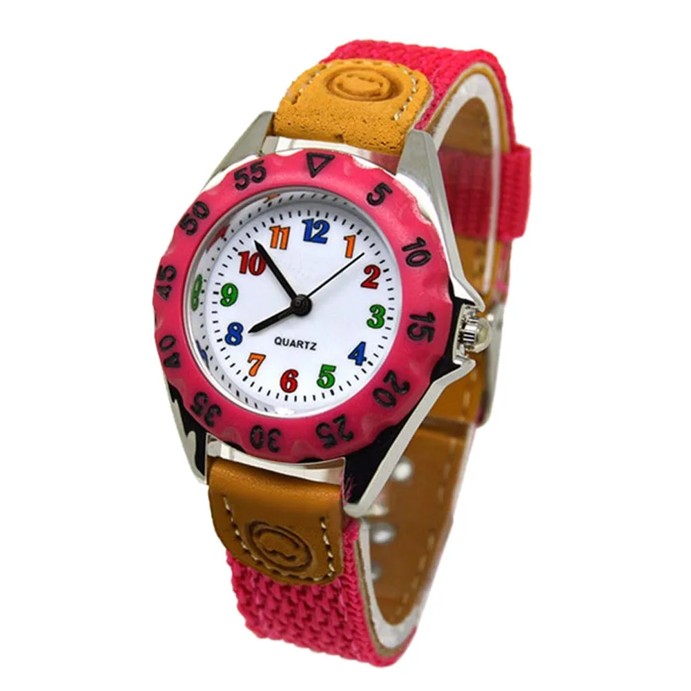 Cute Boys Girls Quartz Watch Kids Children's Fabric Strap Student Time Clock Wristwatch Gifts New Arrival | Электроника