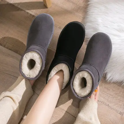 

Snow boots women's fashion thick-soled plus velvet shoes 2022 new winter snow cotton autumn and winter wild cotton shoes