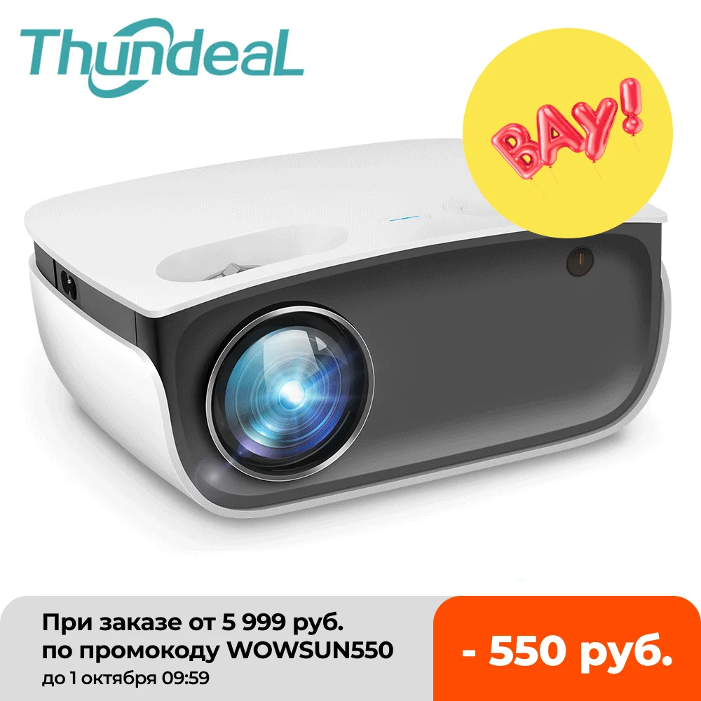 

ThundeaL Mini HD Projector Native 720P 3000 Lumens LED Android IOS Smartphone WiFi Projector for 1080P Video Home Theater Beamer